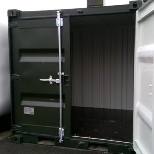 New 8ft Shipping container, complete with front opening doors coated inside with anti condensation paint, Delivery possible , for more details call Mark on 07710 637078 or Sales on 01463 248268
